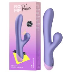   ROMP Pulse - vibrador ponto G com sucção clitoriana - silicone lilás