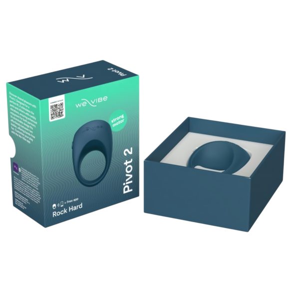 We-Vibe Pivot 2 - anel peniano vibratório inteligente - silicone azul