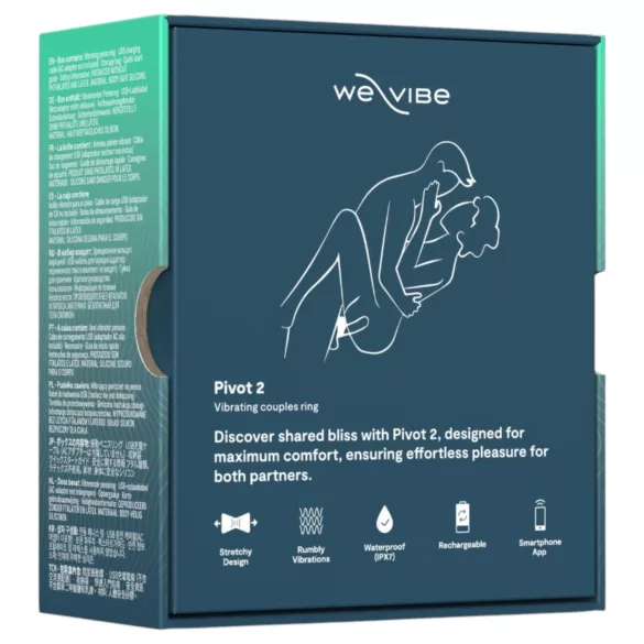 We-Vibe Pivot 2 - Anel peniano vibratório controlado por app para homens (azul)