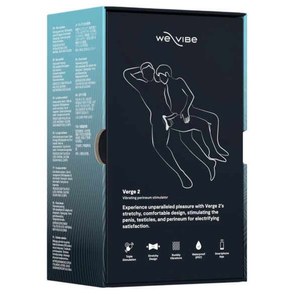 We-Vibe Verge 2 - anel peniano vibratório inteligente - silicone preto