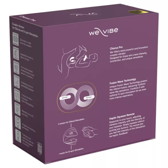 We-Vibe Chorus Pro - Vibrador para casais com controlo por app e telecomando (preto)