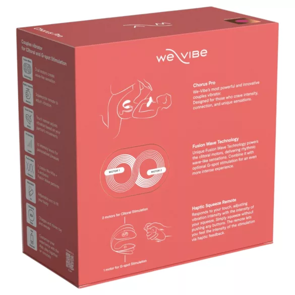 We-Vibe Chorus Pro - vibrador para casais com controlo por app e telecomando (rosa)