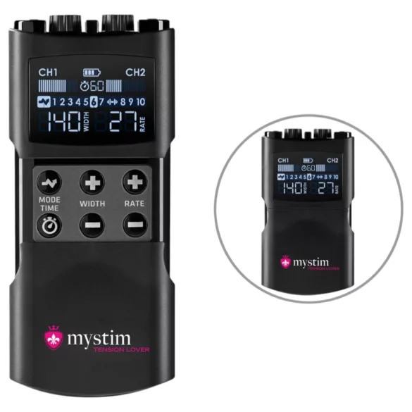 mystim Tension Lover 2 - estimulador eletroestímulo digital - preto