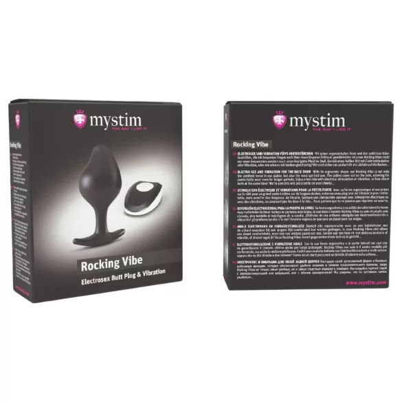 Mystim - vibrador anal elétrico - resistência elétrica - silicone preto