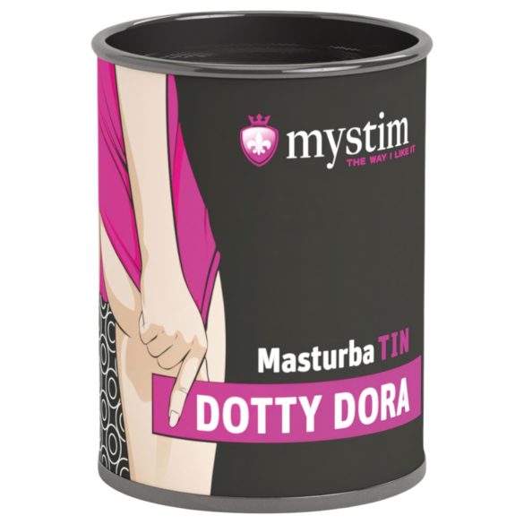 Mystim - masturbador masculino com textura pontilhada Dotty Dora - branco