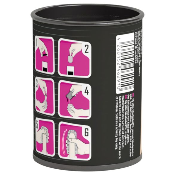 Mystim MasturbaTIN Ribbed Rita - masturbador laminado (branco)