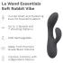 le Wand - vibrador rabbit duplo motor para clitóris - silicone preto