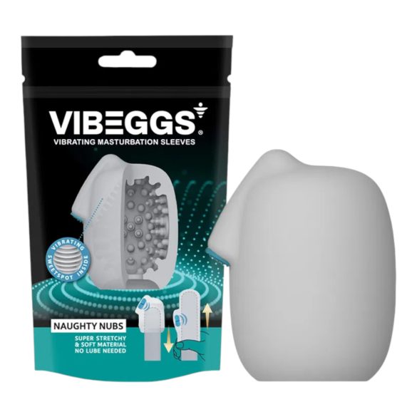 VIBEGGS Naughty Nubs - vibrador ovo masturbador - branco
