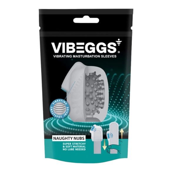 VIBEGGS Naughty Nubs - vibrador ovo masturbador - branco