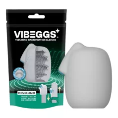 VIBEGGS Ribs Delight - ovo vibratório masturbador - branco