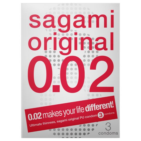 Sagami Original 0,02 - preservativo ultrafino - 55mm - caixa com 3