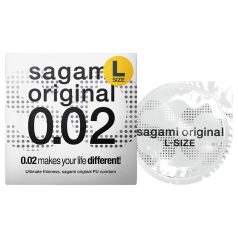   Sagami Original 0,02 L - preservativo extra fino - 58mm - 1 unidade