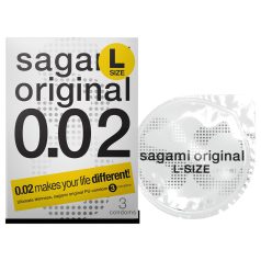   Sagami Original 0.02 L - preservativo ultrafino - 58mm - caixa com 3