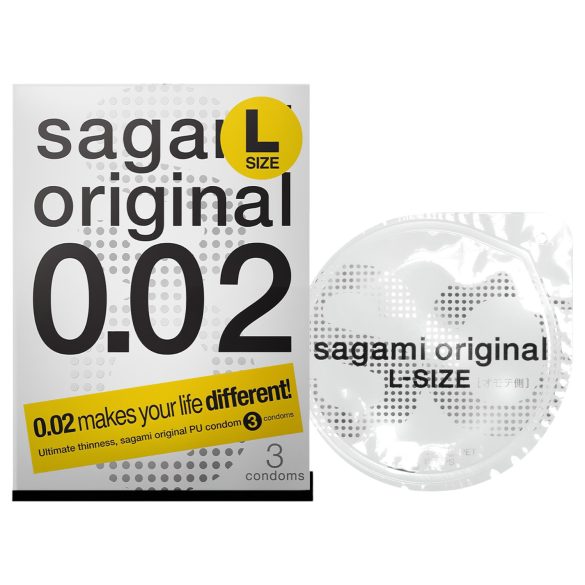 Sagami Original 0.02 L - preservativo ultrafino - 58mm - caixa com 3