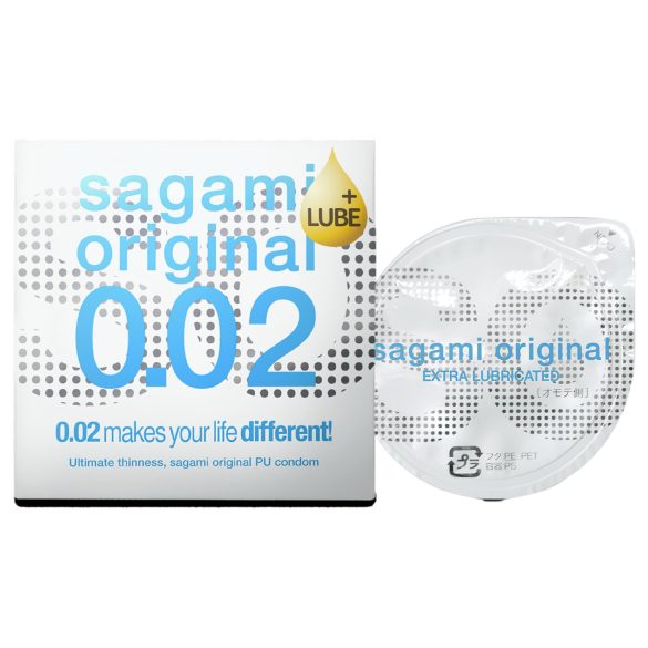Sagami Original 0,02 - preservativo extra lubrificado - 55mm - 1 unidade