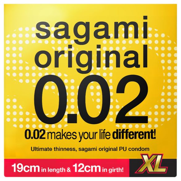 Sagami Original 0,02 XL - preservativo extra largo - 61mm - 1 unidade