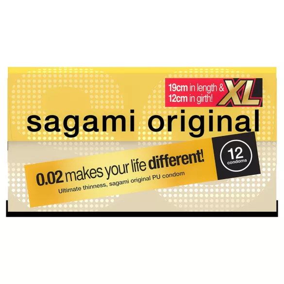 Sagami Original 0,02 XL - preservativo extra grande - 61mm - caixa com 12