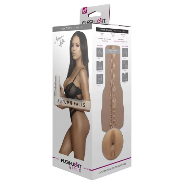 Fleshlight Autumn Falls Peaches - bunda artificial realista (cor natural)