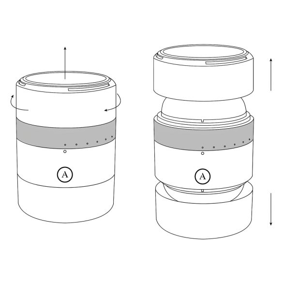 Arcwave Voy - masturbador masculino rotativo com pressão - preto