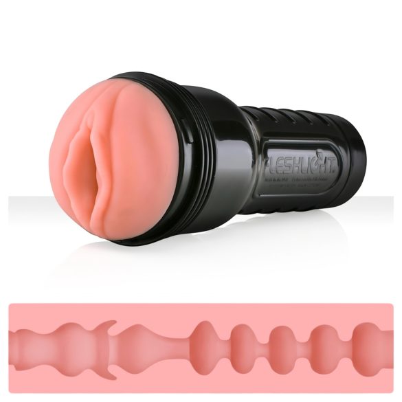 Fleshlight - masturbador vagina realística - Pink Lady Mini-Lotus - cor natural