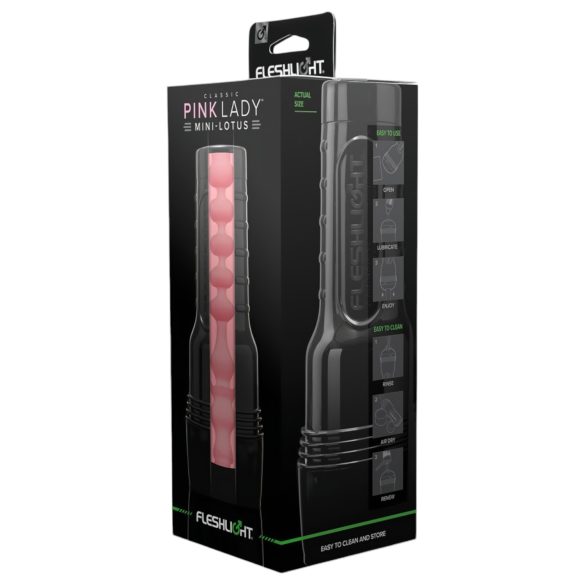 Fleshlight - masturbador vagina realística - Pink Lady Mini-Lotus - cor natural