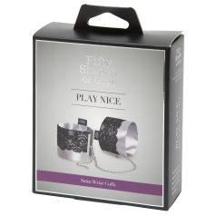 Fifty Shades of Grey - algema de cetim - prata