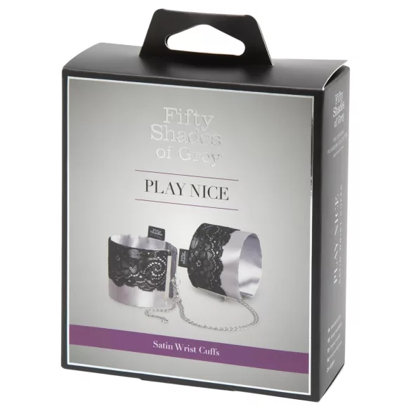 As Cinquenta Sombras de Grey Play Nice - algemas de cetim (prateado)