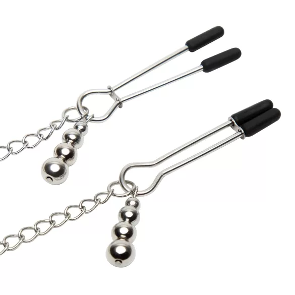 Fifty Shades of Grey - clipe para mamilos com coleira - prata