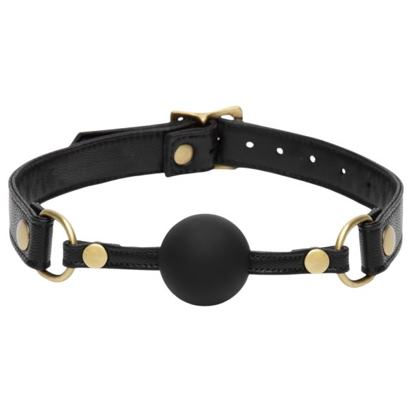 Fifty Shades of Grey - mordedor bondage com tiras - couro preto