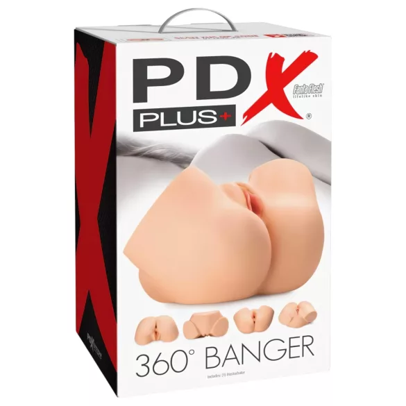 PDX 360 Banger - masturbador masculino torso realista - cor natural