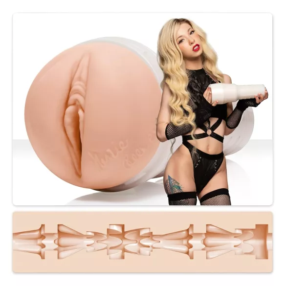 Fleshlight Kenzie Reeves Creampuff - masturbador vaginal realístico cor natural