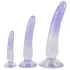 Crystal Clear - kit de plug anal treino - 3 peças - transparente azul