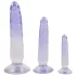 Crystal Clear - kit de plug anal treino - 3 peças - transparente azul
