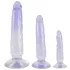 Crystal Clear - kit de plug anal treino - 3 peças - transparente azul