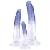 Crystal Clear - kit de plug anal treino - 3 peças - transparente azul