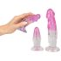 Crystal Clear - kit plug anal iniciantes - 3 peças - transparente pink