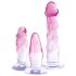 Crystal Clear - kit plug anal iniciantes - 3 peças - transparente pink