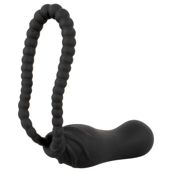 Black Velvets - cinta peniana com dildo - ajustável - silicone preto