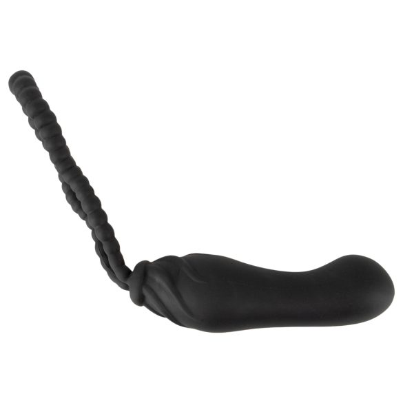 Black Velvets - cinta peniana com dildo - ajustável - silicone preto