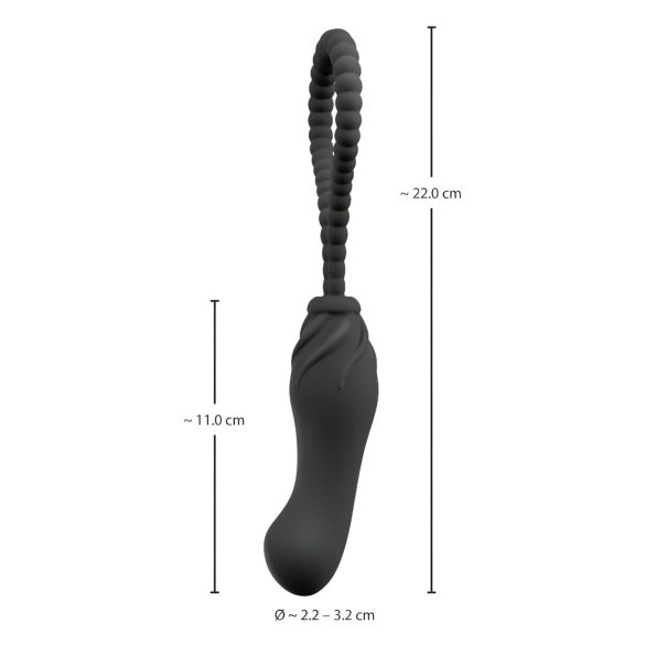 Black Velvets - cinta peniana com dildo - ajustável - silicone preto