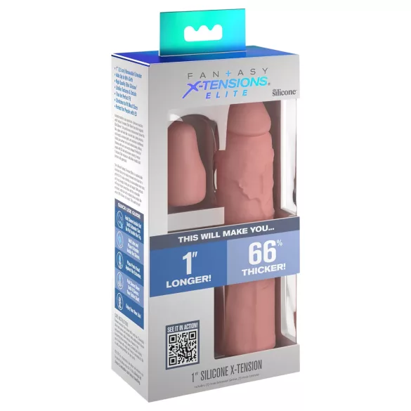 Pipedream - X-TENSION Elite 1 - capa peniana ajustável ao tamanho (cor natural)