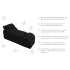 Liberator Black Label Esse - poltrona tântrica modular de 3 peças (preta)