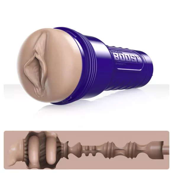 Fleshlight Boost Bang - masturbador vagina realista - cor natural