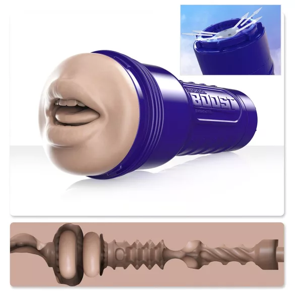 Fleshlight - masturbador boca realista - sensação oral - cor natural
