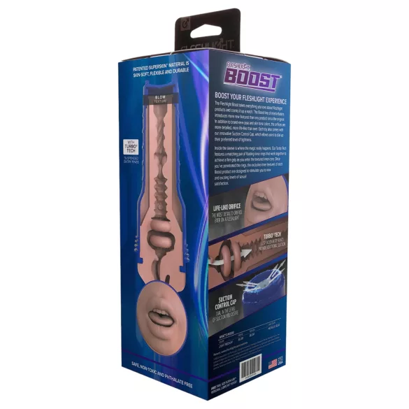 Fleshlight - masturbador boca realista - sensação oral - cor natural