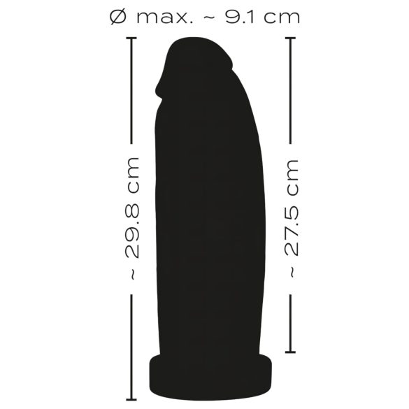 Realistixxx Real Giant - dildo realista grande - 30 cm - preto
