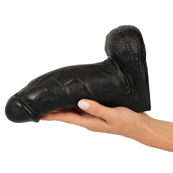 Realistixxx Real Giant - dildo realístico com testículos - 22 cm - preto