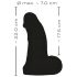 Realistixxx Real Giant - dildo realístico com testículos - 22 cm - preto