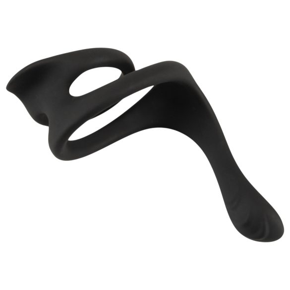 Erecto - anel peniano e escrotal - silicone preto
