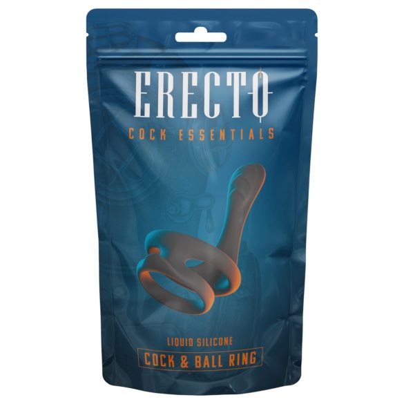 Erecto - anel peniano e escrotal - silicone preto